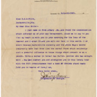 Letter from Archdeacon Henry Brown to Eartha M.M. White, July 22, 1920, Savannah, Georgia