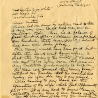 Letter from Cornelius to Eartha M.M. White, March 6, 1930, Palatka, Florida