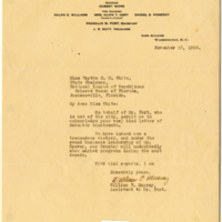 Letter to Eartha M.M. White, November 23, 1928