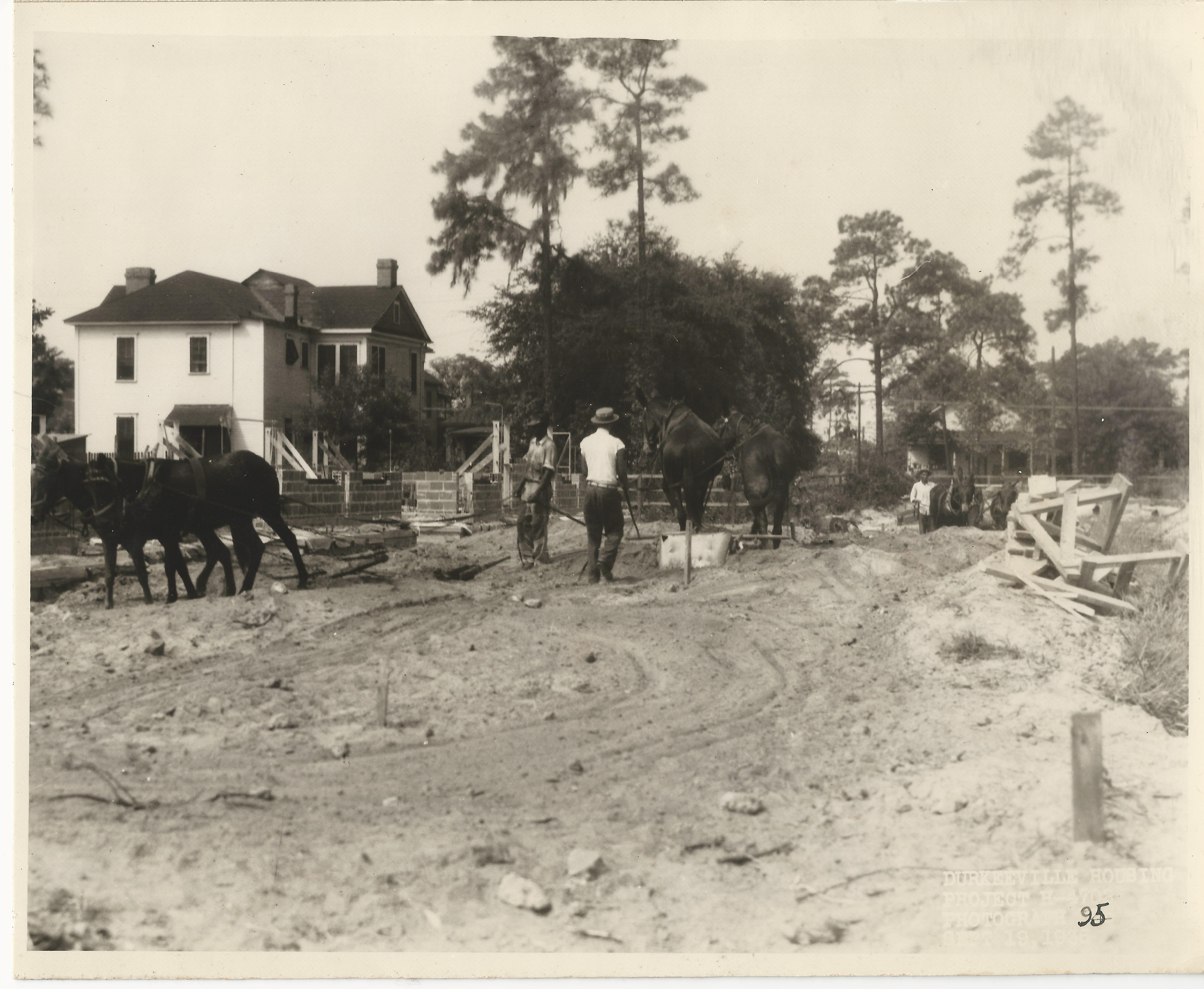 Workers during the construction of the Durkeeville Housing Project