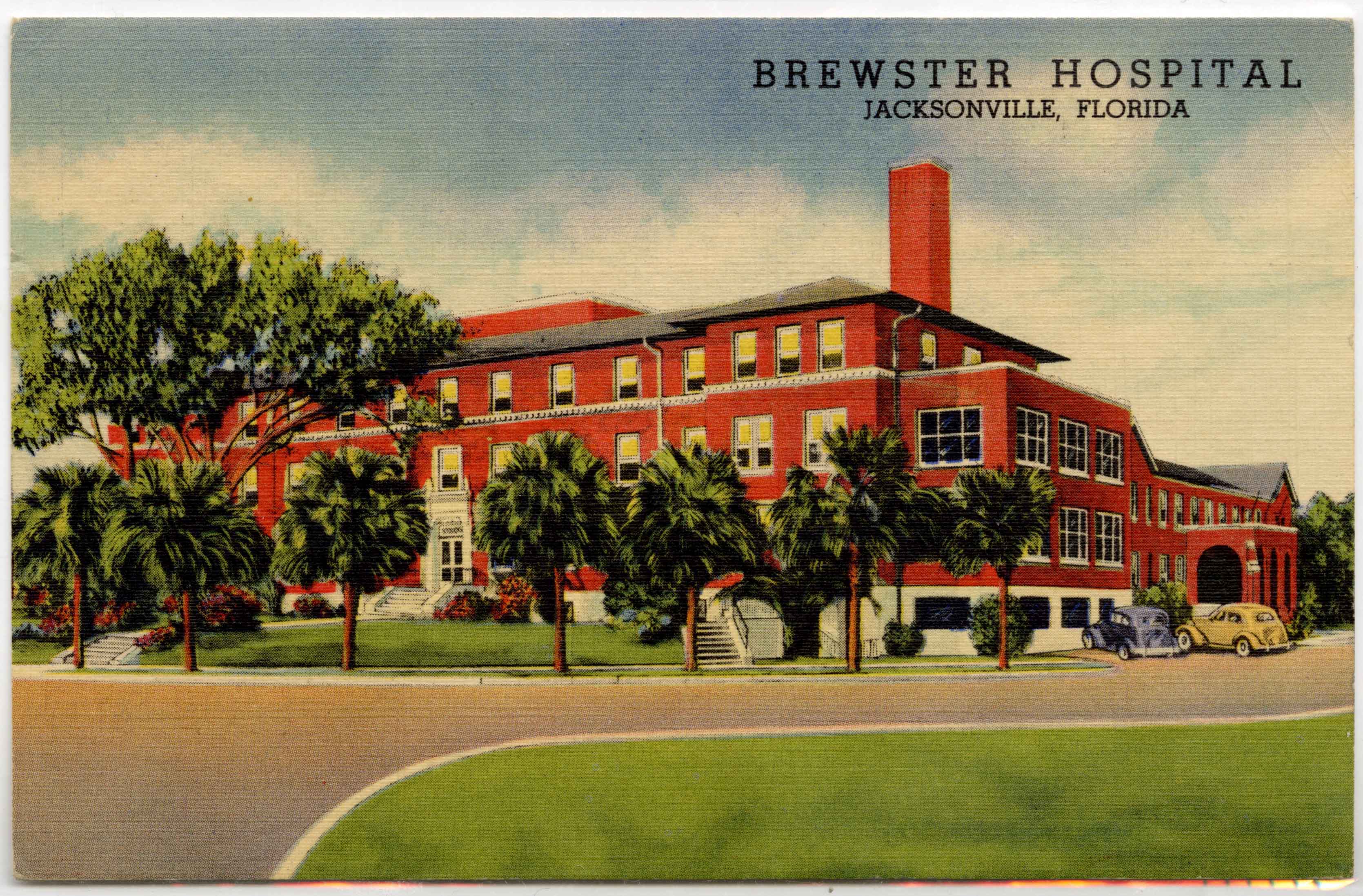 Postcard with image of Brewster Hospital